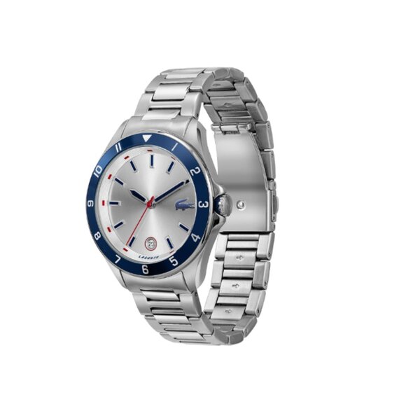 LACOSTE 2011187 SILVER DIAL SILVER STAINLESS STEEL BRACELET MENS WATCH - Picture 1 of 3